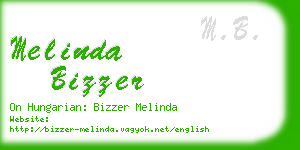 melinda bizzer business card